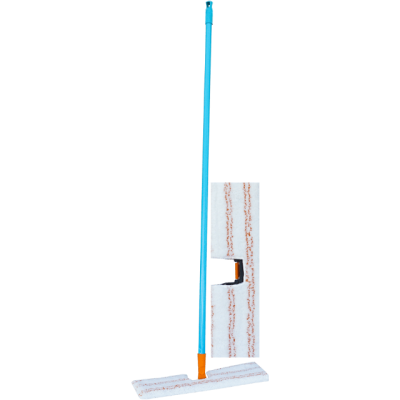 Mop plat cu 2 fete, coada metalica 123 cm